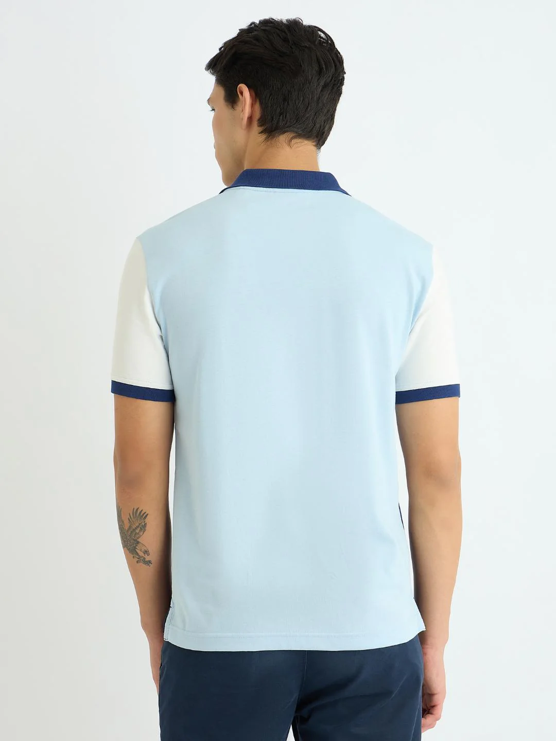 Gant Men Blue Coloublocked Polo Tshirt - Image 3