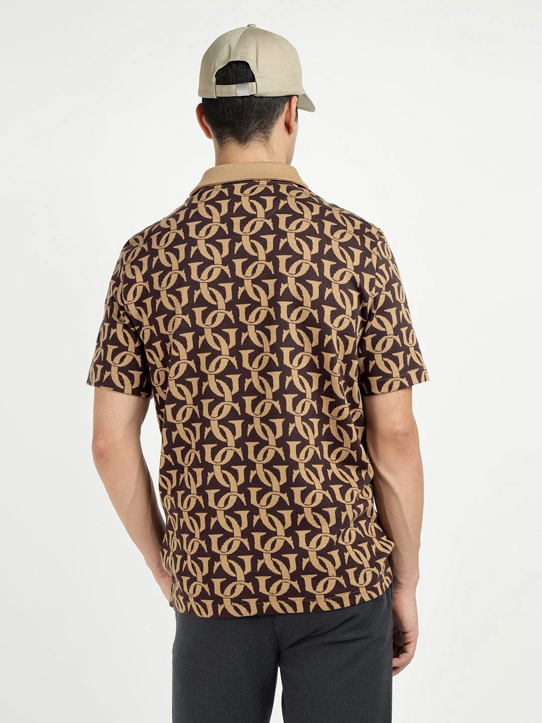 Gant Men Khaki Printed Polo Tshirt - Image 3