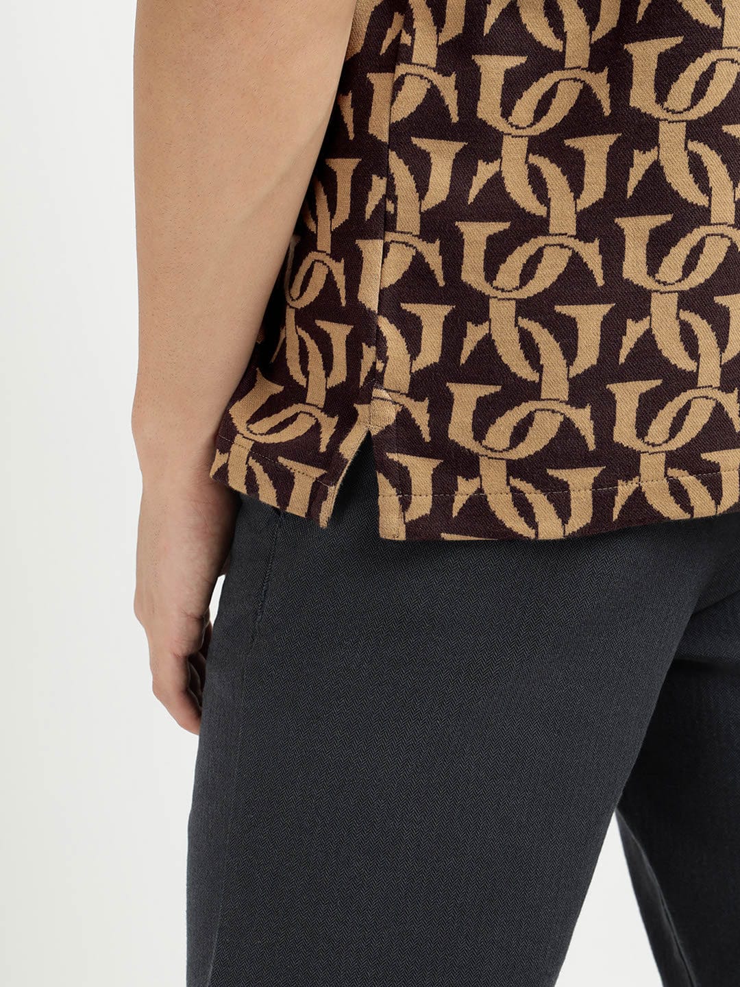 Gant Men Khaki Printed Polo Tshirt - Image 6