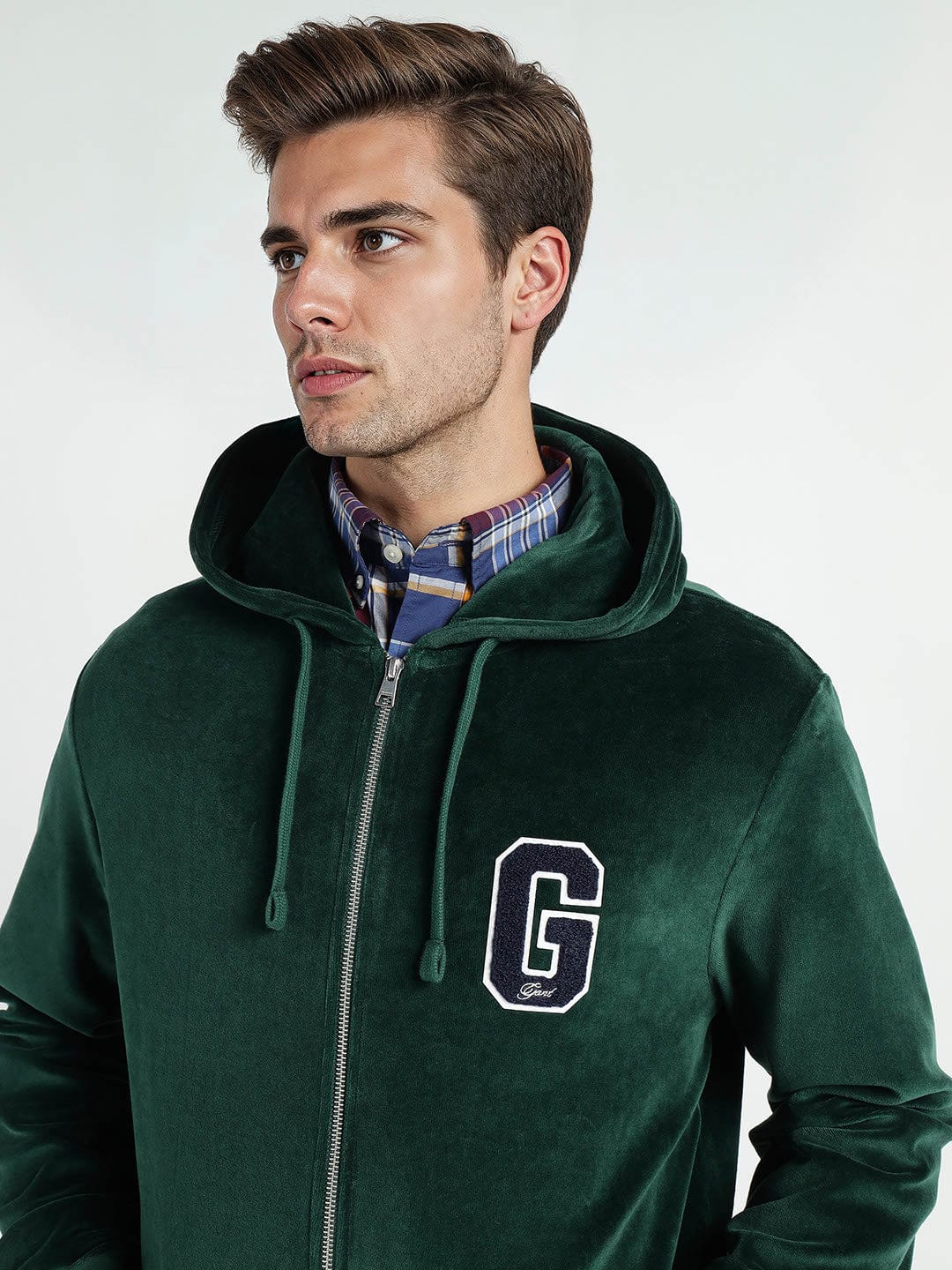 Gant Men Green Printed Hooded Sweatshirt - Image 4