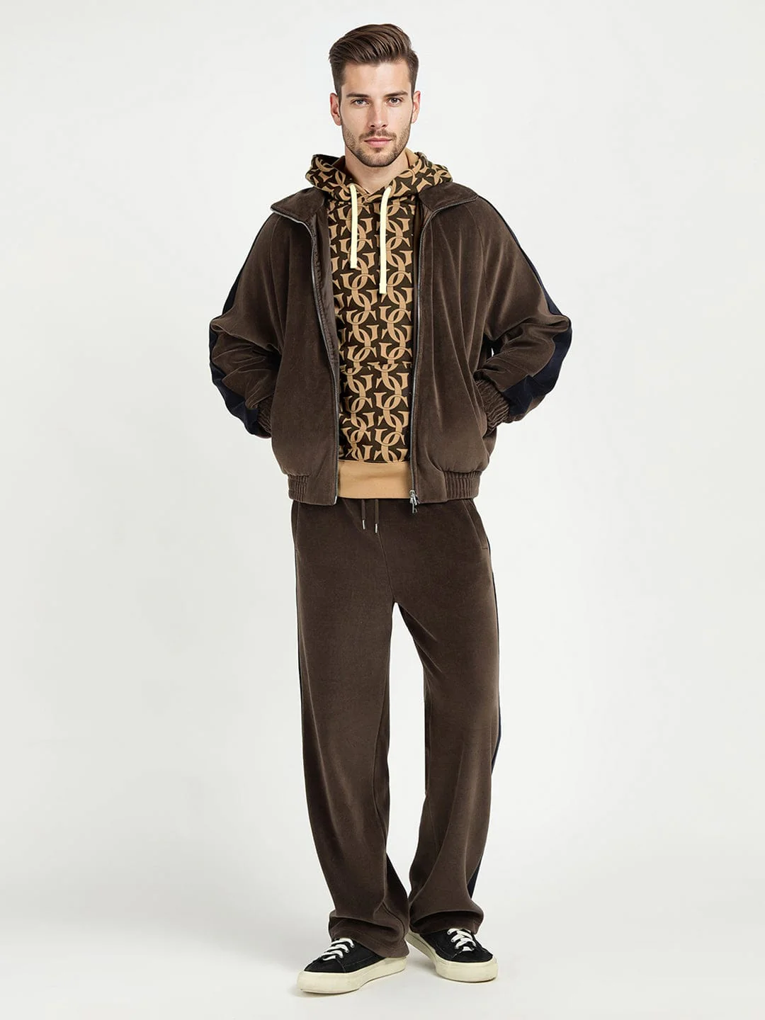 Gant Men Khaki Printed Hooded Sweatshirt - Image 2