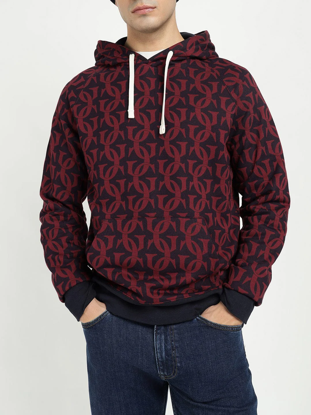 Gant Men Blue Printed Hooded Sweatshirt - Image 6
