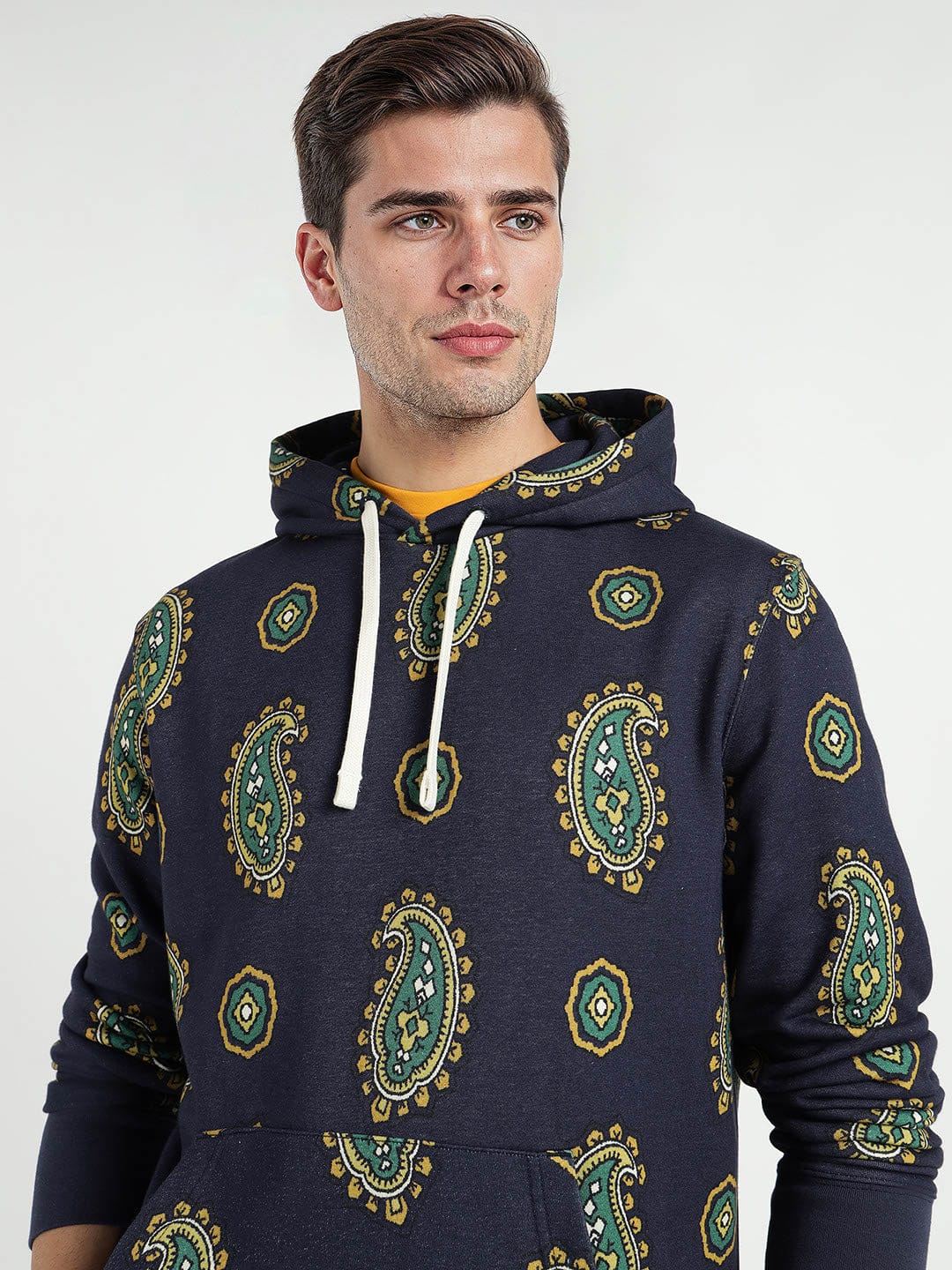 Gant Men Blue Printed Hooded Sweatshirt - Image 4