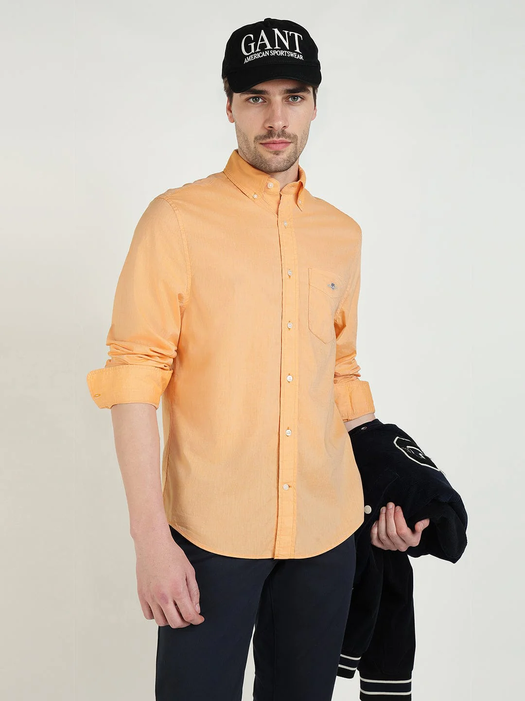 Gant Men Yollow Solid Collar Shirt - Image 3