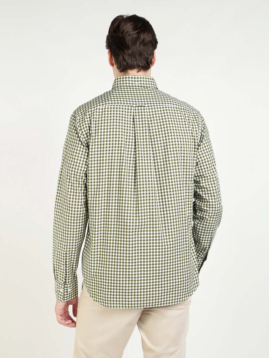 Gant Men Green Checks Collar Shirt - Image 3