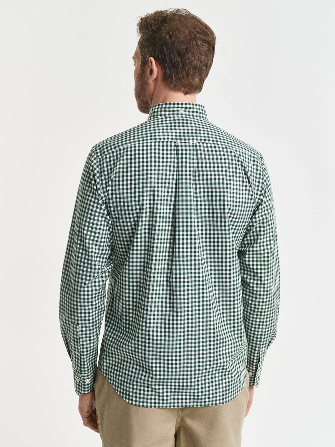 Gant Men Green Checks Collar Shirt - Image 4