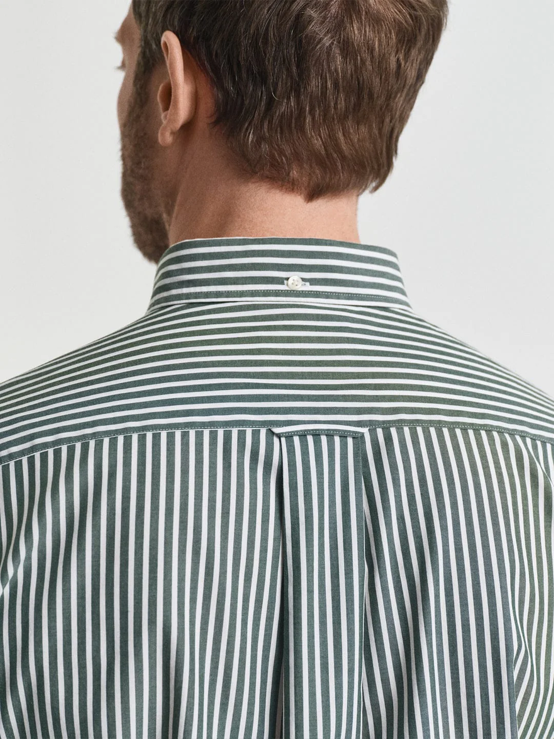 Gant Men Green Striped Collar Shirt - Image 2