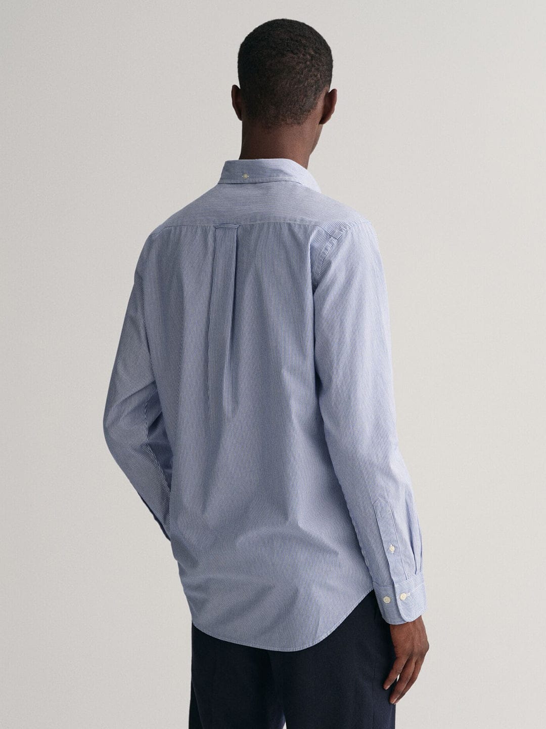 Gant Men Blue Striped Collar Shirt - Image 7