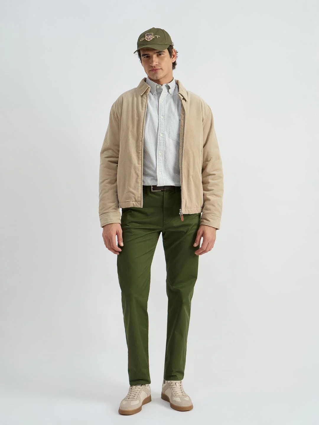 Gant Men Green Striped Collar Shirt - Image 4