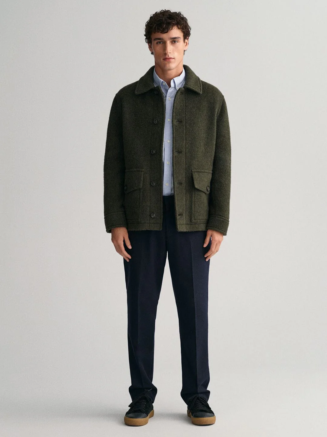 Gant Men Blue Solid Collar Shirt - Image 5