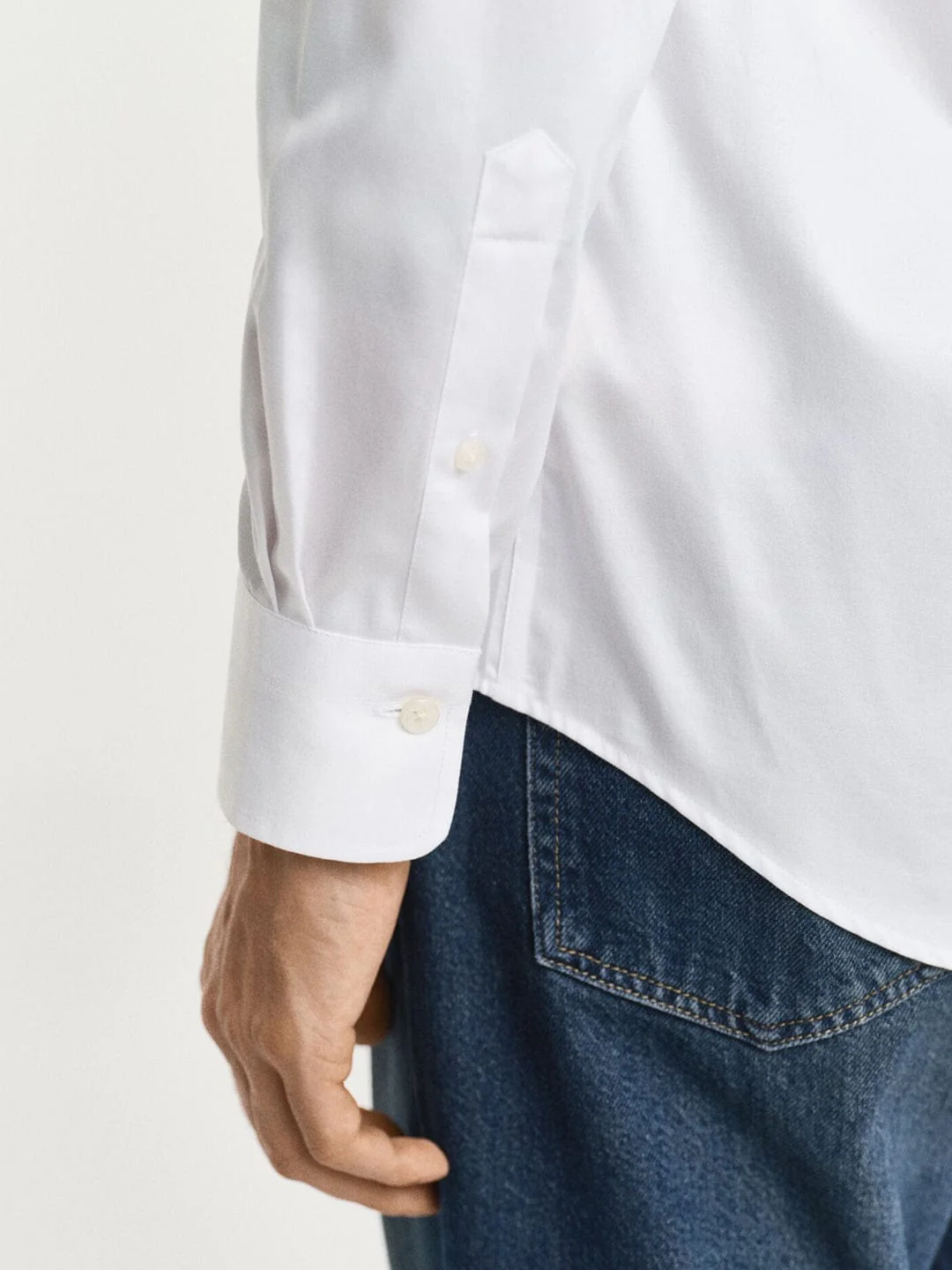 Gant Men White Solid Collar Shirt - Image 3