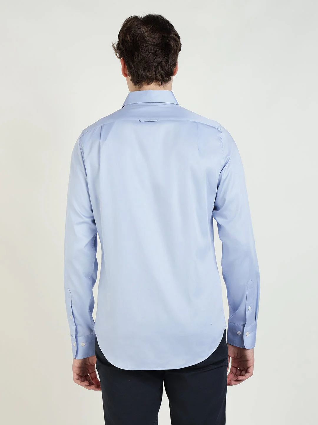 Gant Men Blue Solid Collar Shirt - Image 4