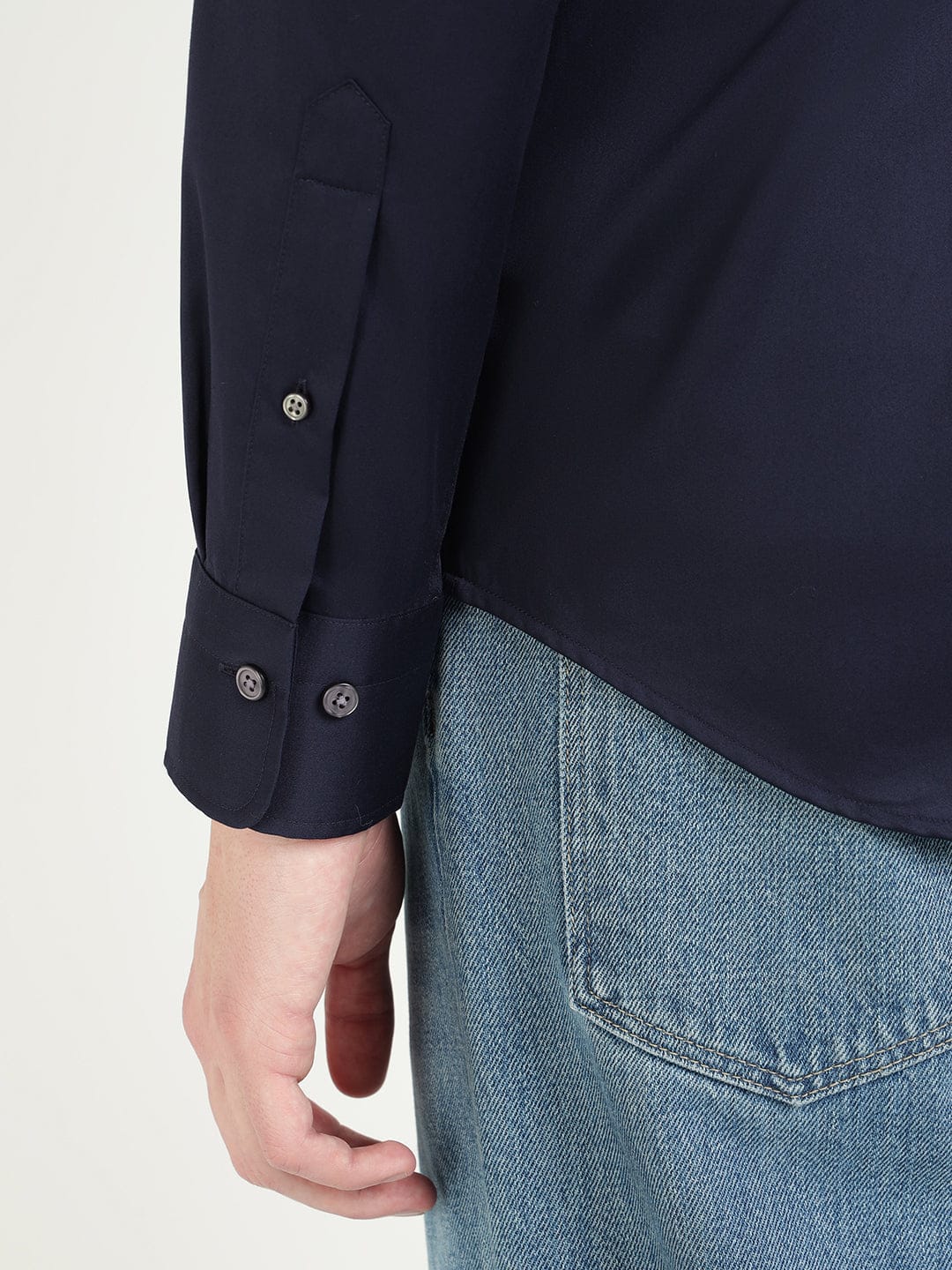 Gant Men Blue Solid Collar Shirt - Image 6