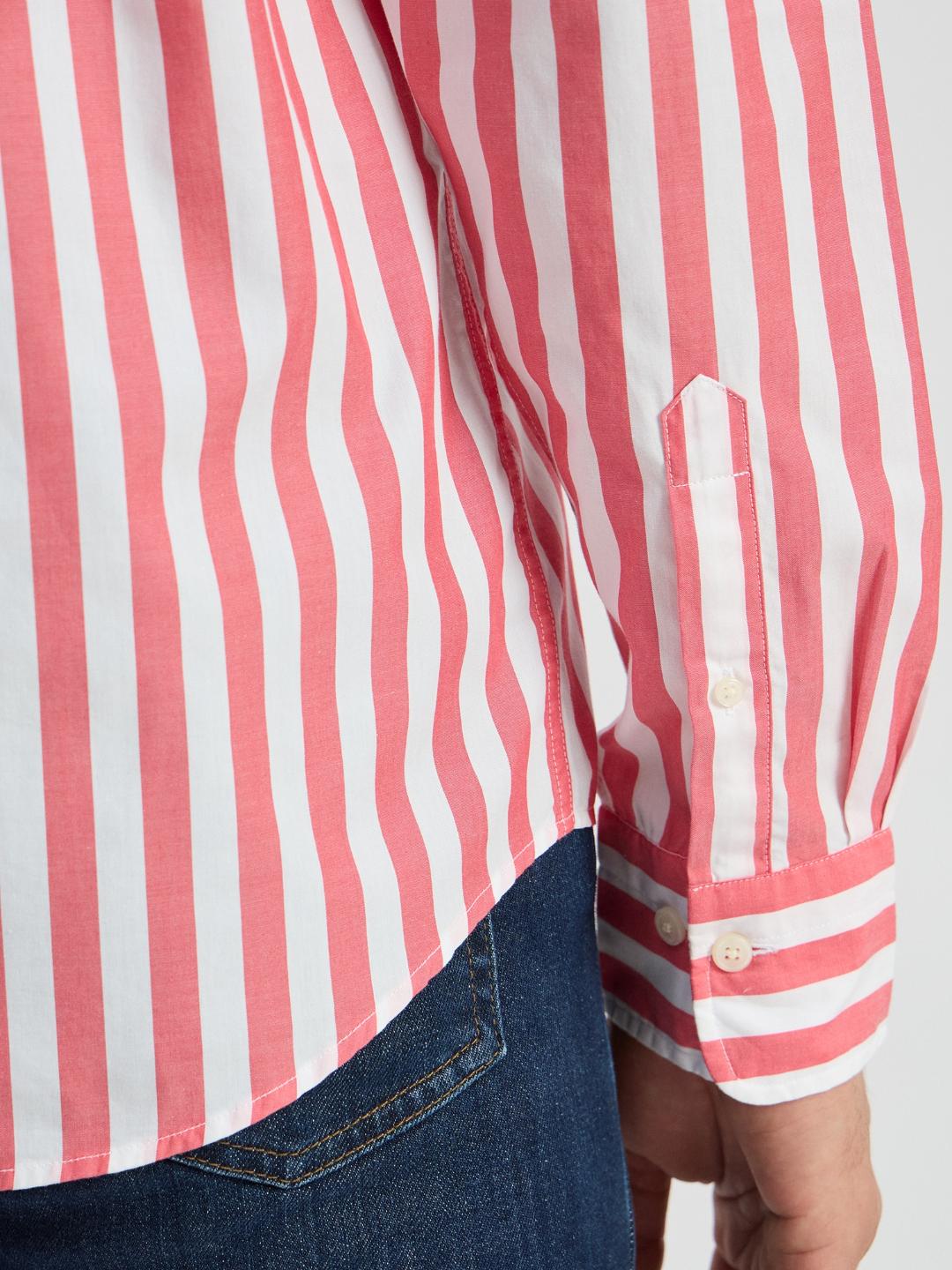 Gant Men Red Striped Collar Shirt - Image 6