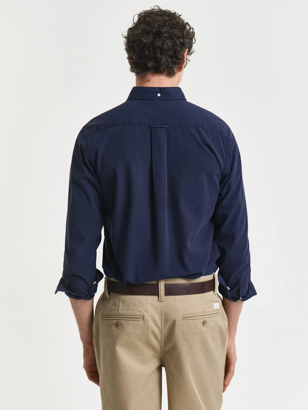 Gant Men Blue Solid Collar Shirt - Image 4
