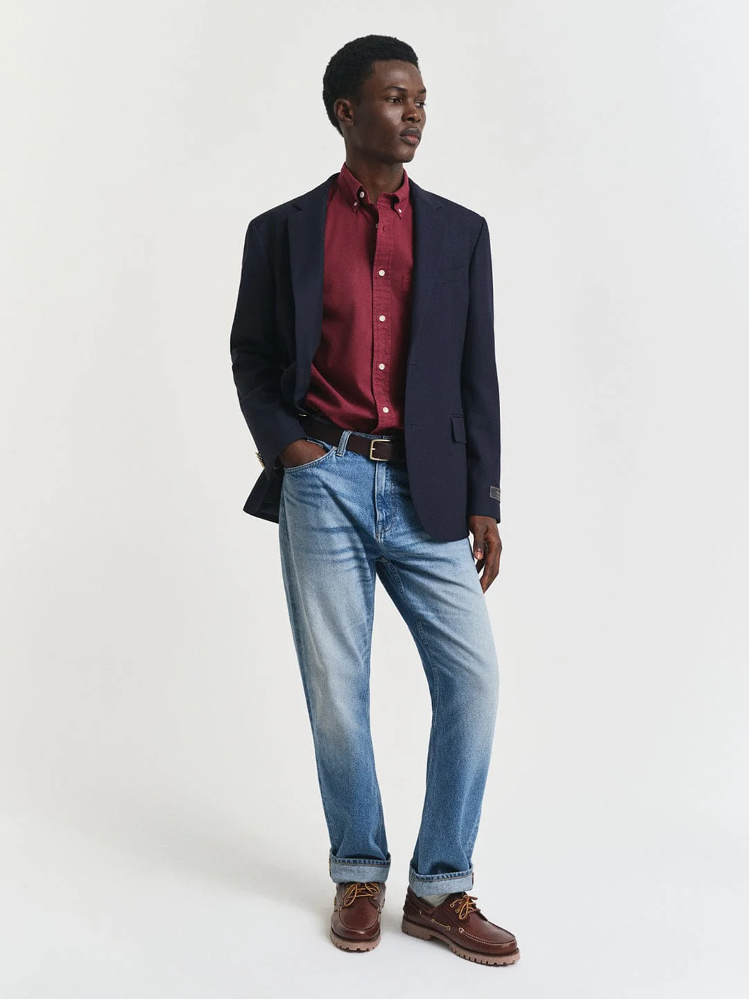 Gant Men Red Solid Collar Shirt - Image 4