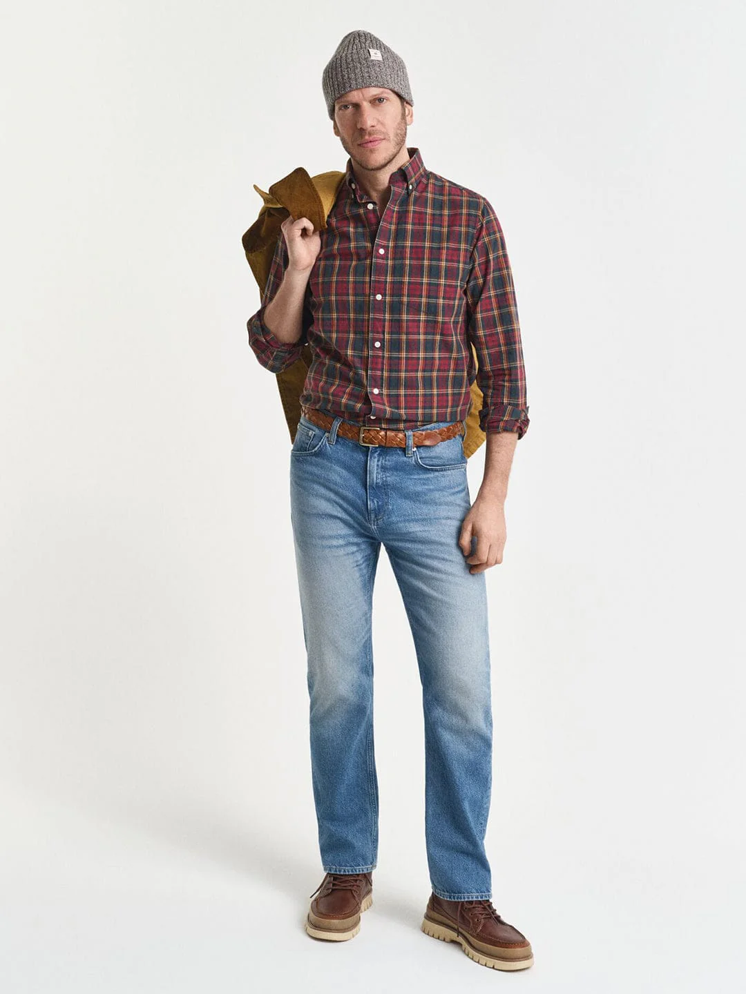 Gant Men Green Checks Collar Shirt - Image 4