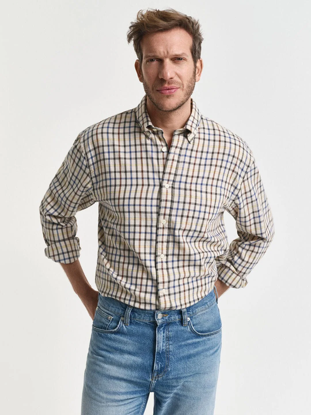 Gant Men Putty Checks Collar Shirt - Image 6