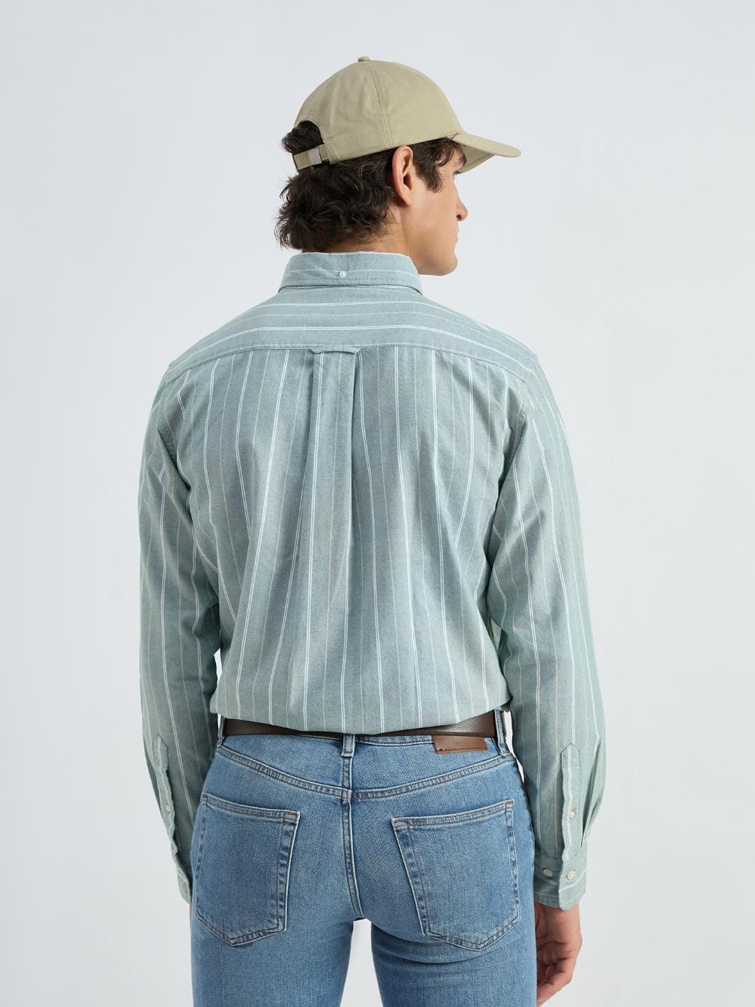 Gant Men Green Striped Shirt - Image 3