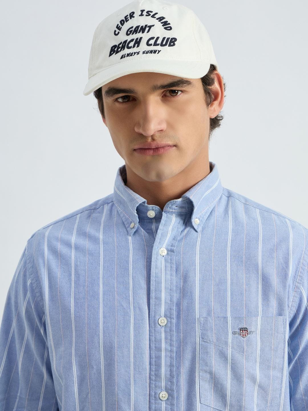 Gant Men Blue Striped Shirt - Image 2