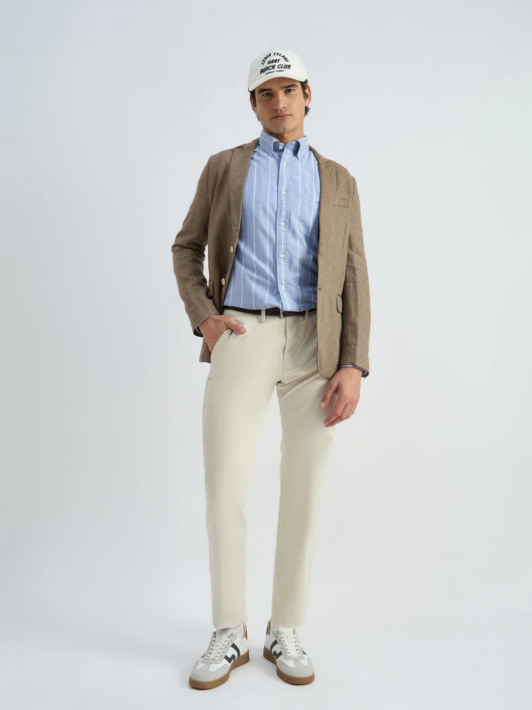 Gant Men Blue Striped Shirt - Image 4