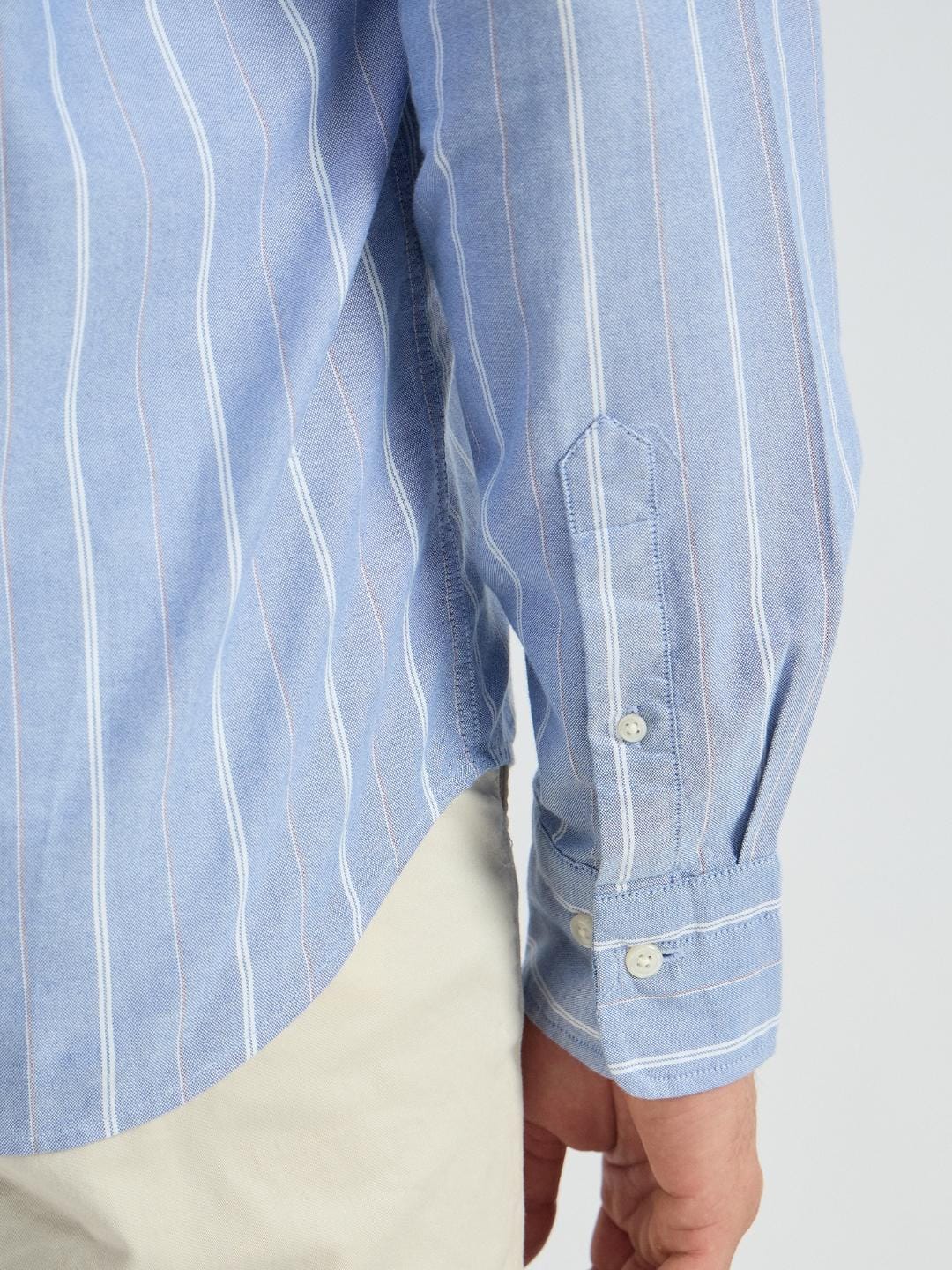 Gant Men Blue Striped Shirt - Image 6