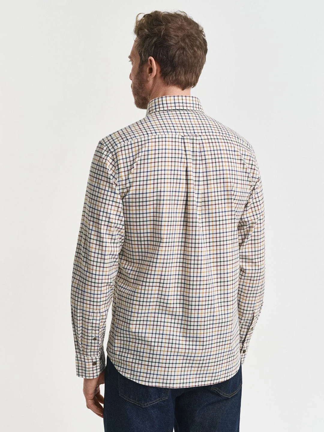 Gant Men Brown Checks Collar Shirt - Image 4
