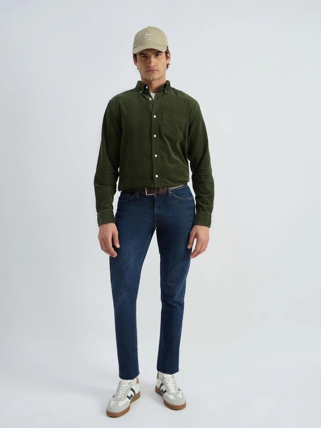 Gant Men Green Solid Collar Shirt - Image 4