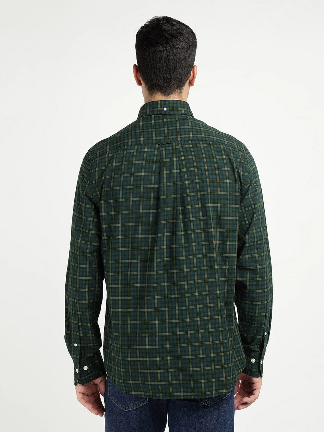 Gant Men Green Checks Collar Shirt - Image 3