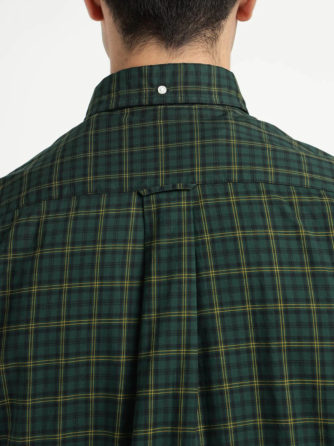 Gant Men Green Checks Collar Shirt - Image 5