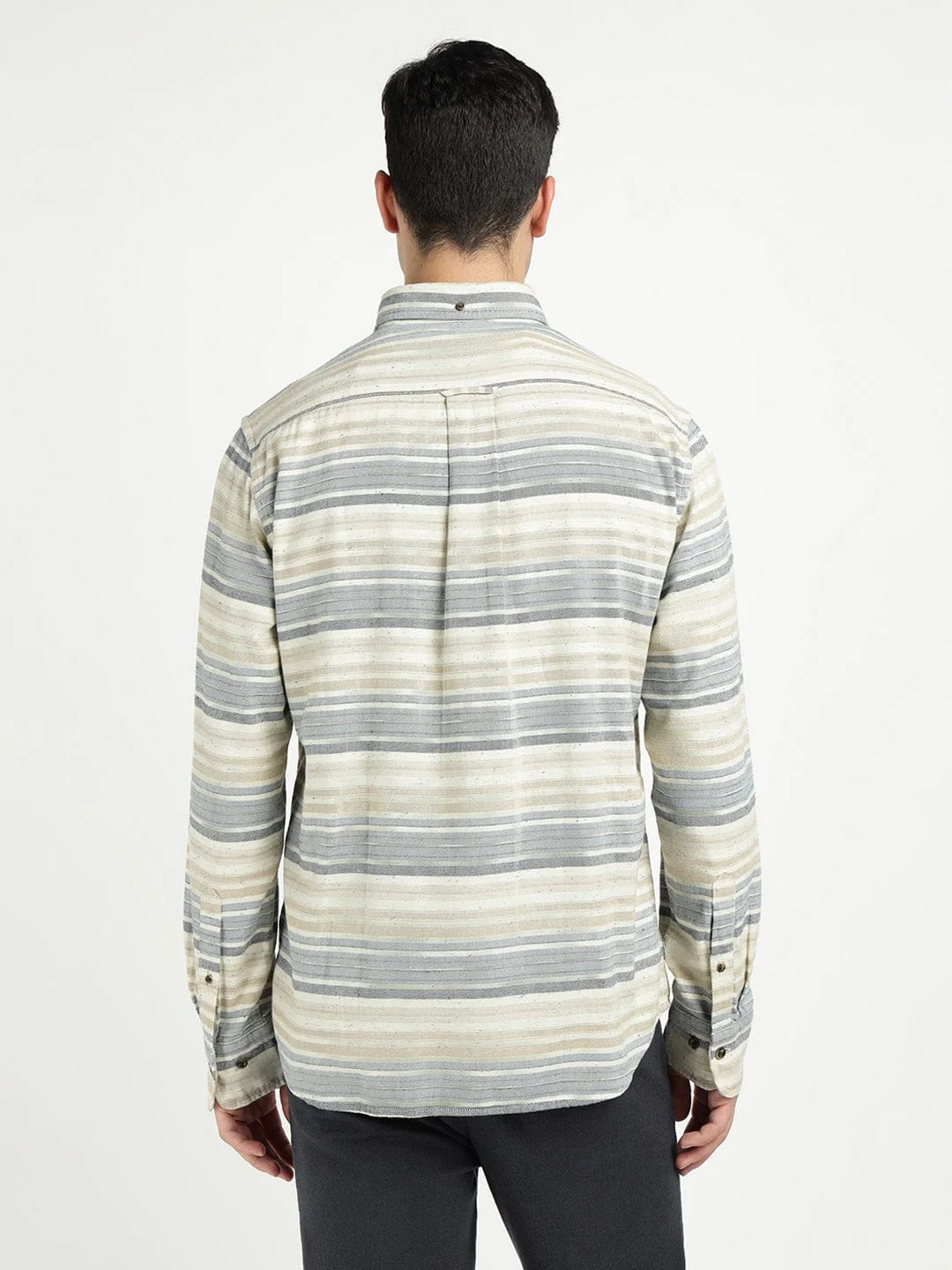 Gant Men Blue Striped Collar Shirt - Image 3