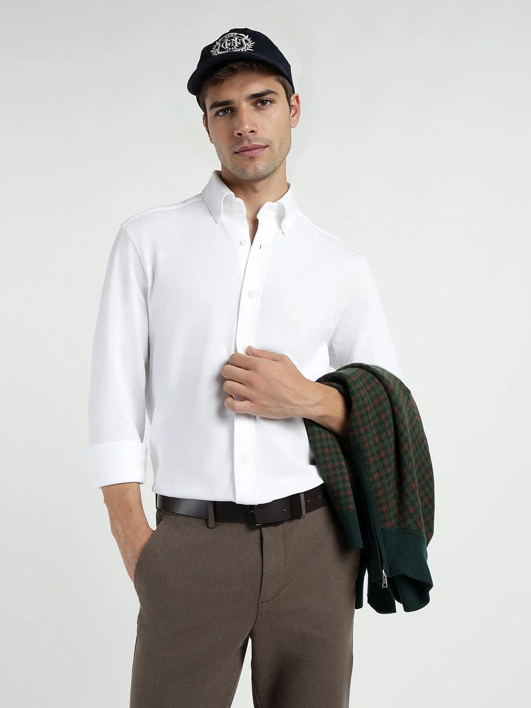 Gant Men White Solid Collar Shirt - Image 4