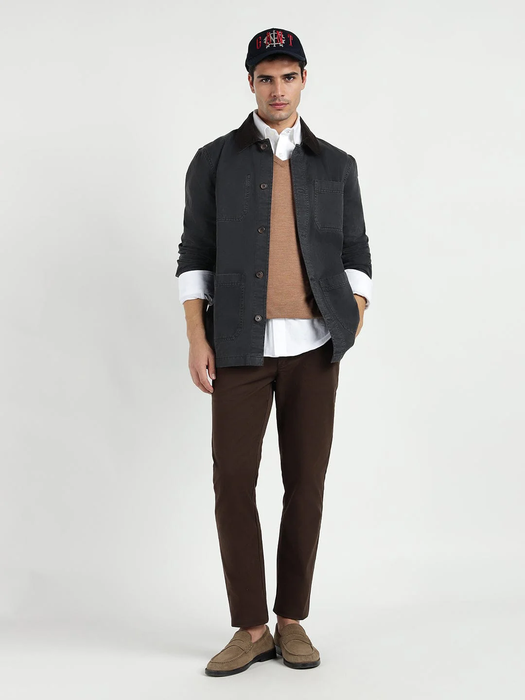 Gant Men Black Solid Collar Shirt - Image 2