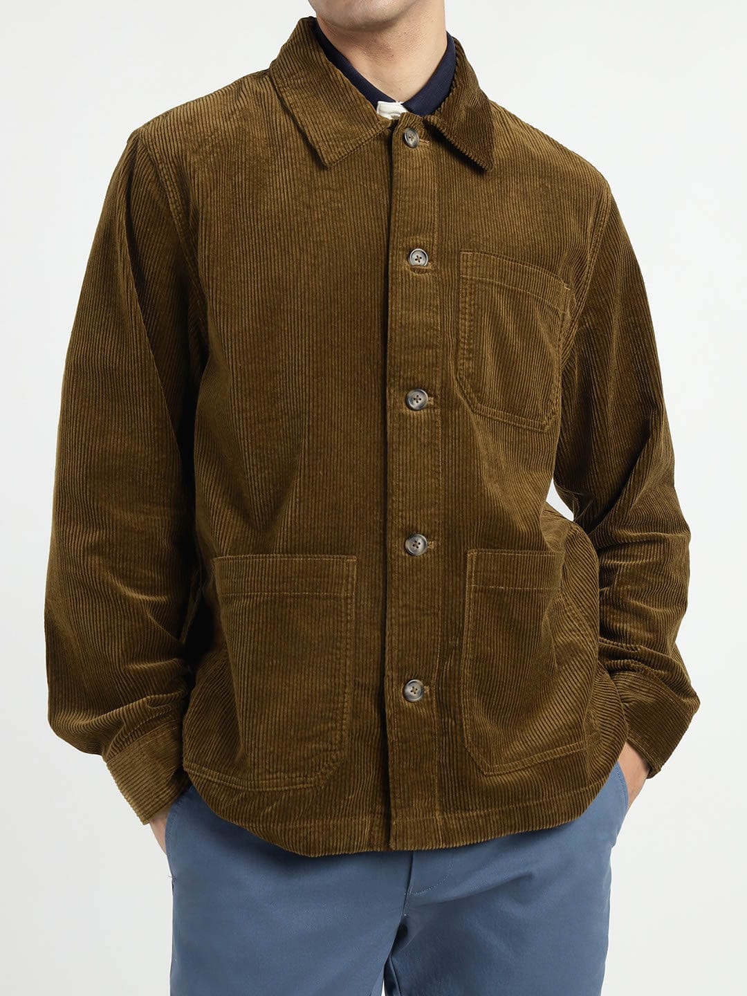 Gant Men Blue Solid Collar Shirt - Image 5