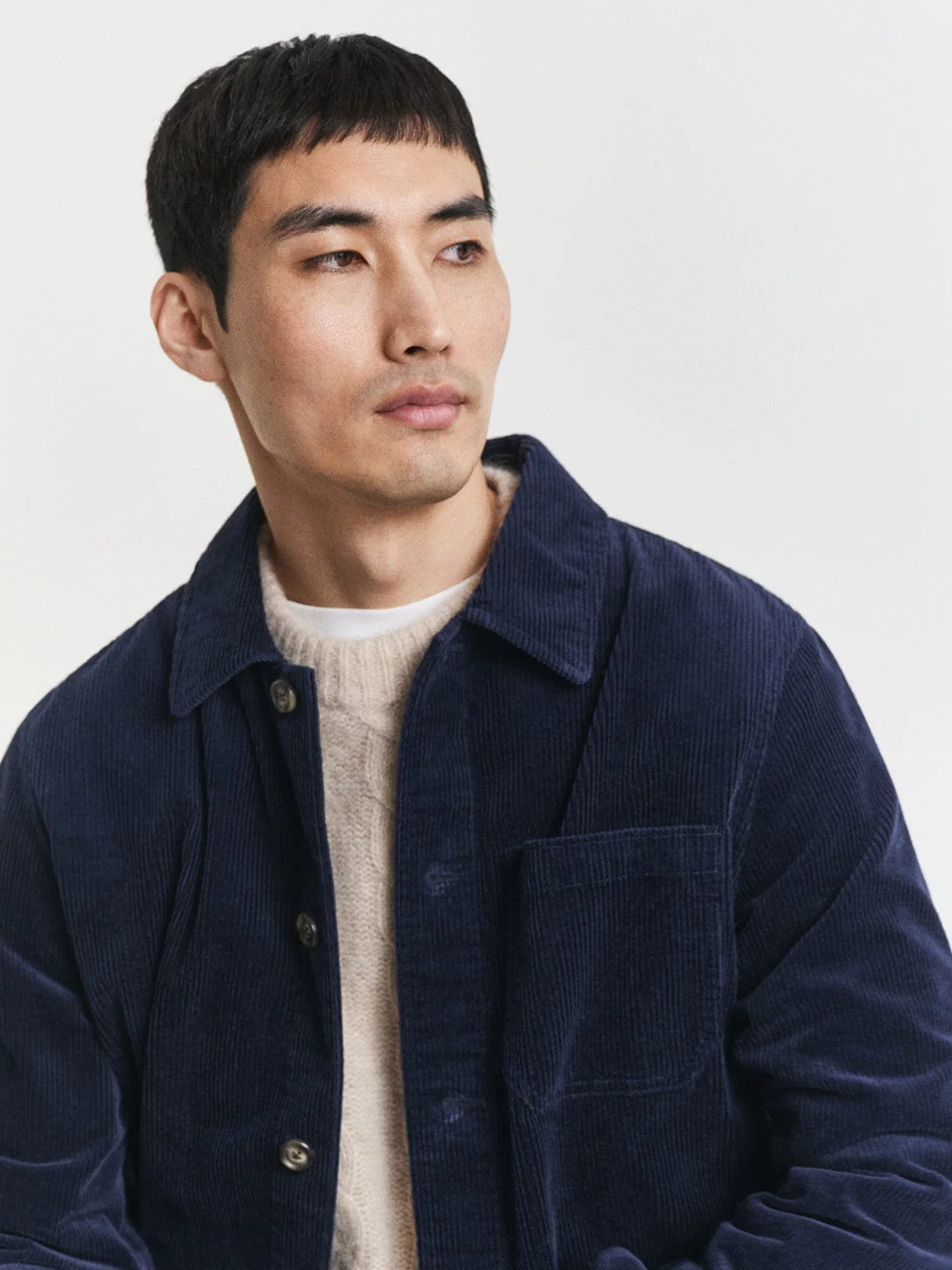 Gant Men Blue Solid Collar Shirt - Image 2