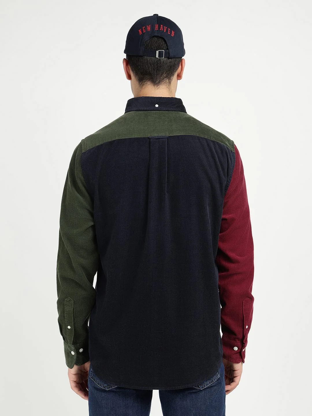 Gant Men Green Coloublocked Collar Shirt - Image 3