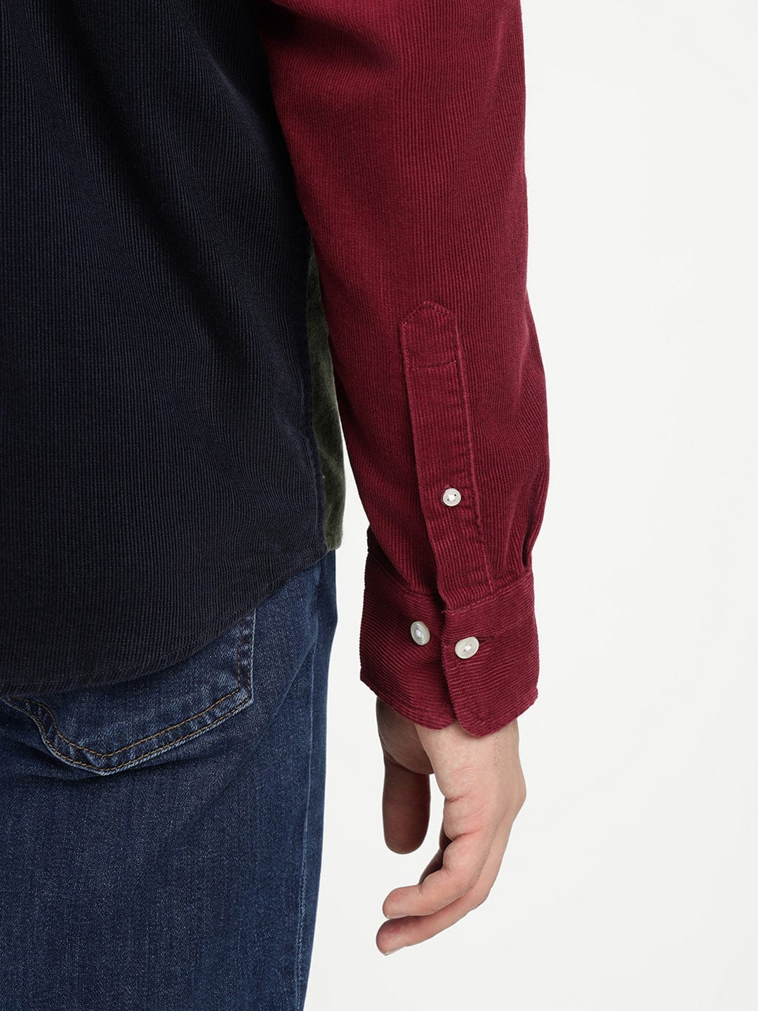 Gant Men Green Coloublocked Collar Shirt - Image 6