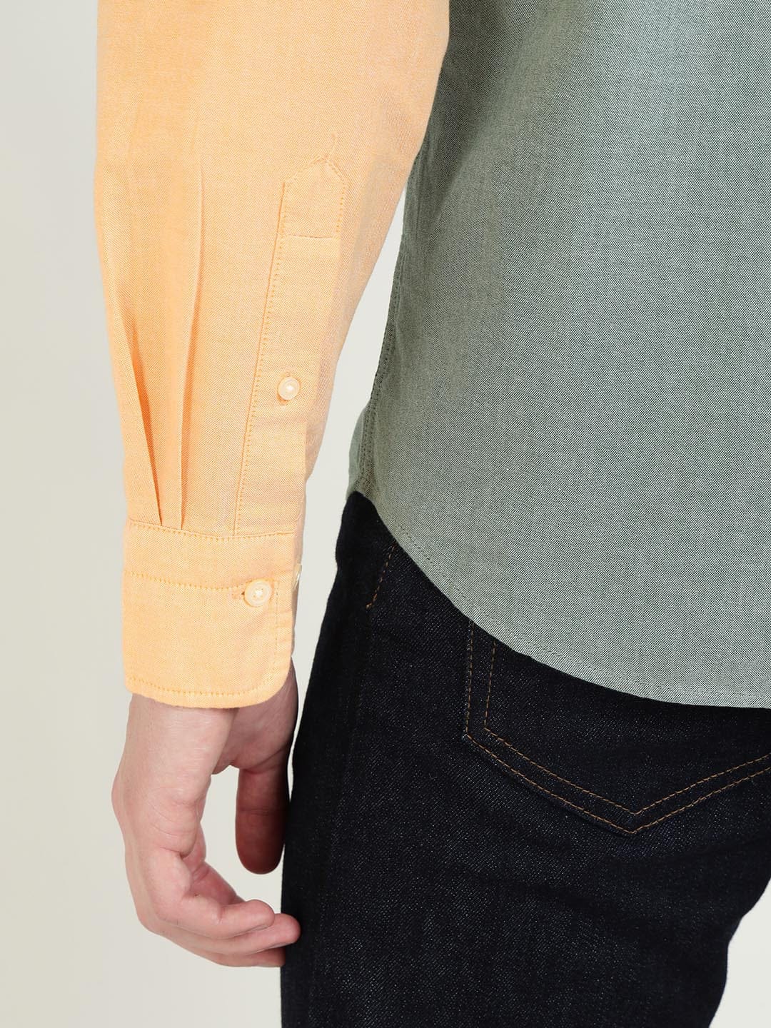 Gant Men Blue Coloublocked Collar Shirt - Image 6