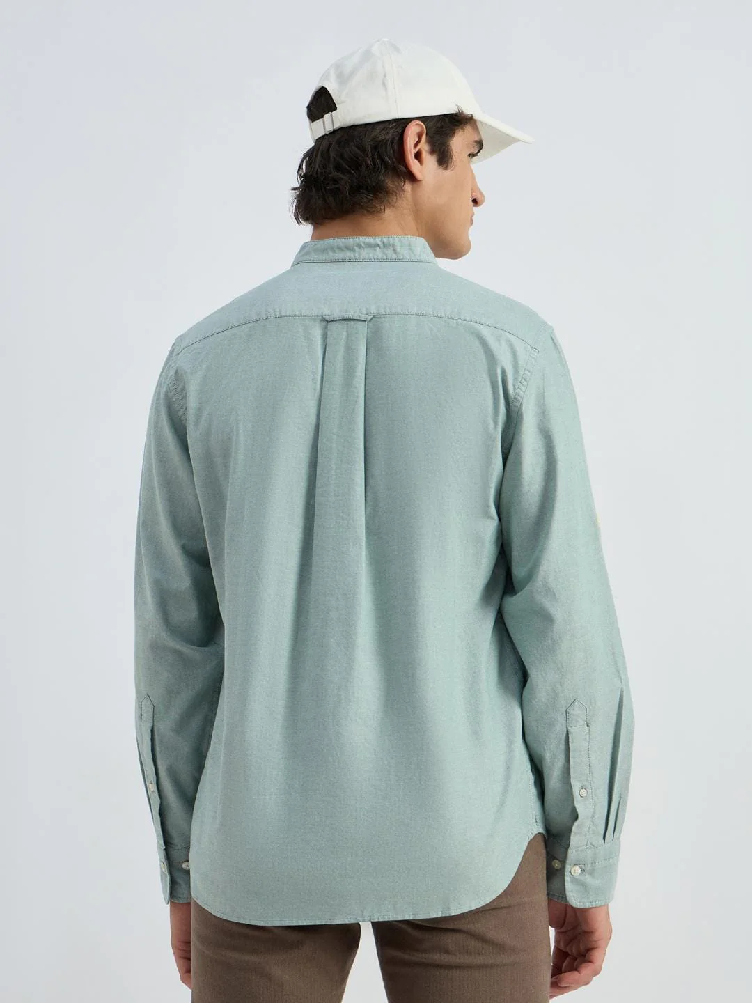 Gant Men Green Solid Collar Shirt - Image 3