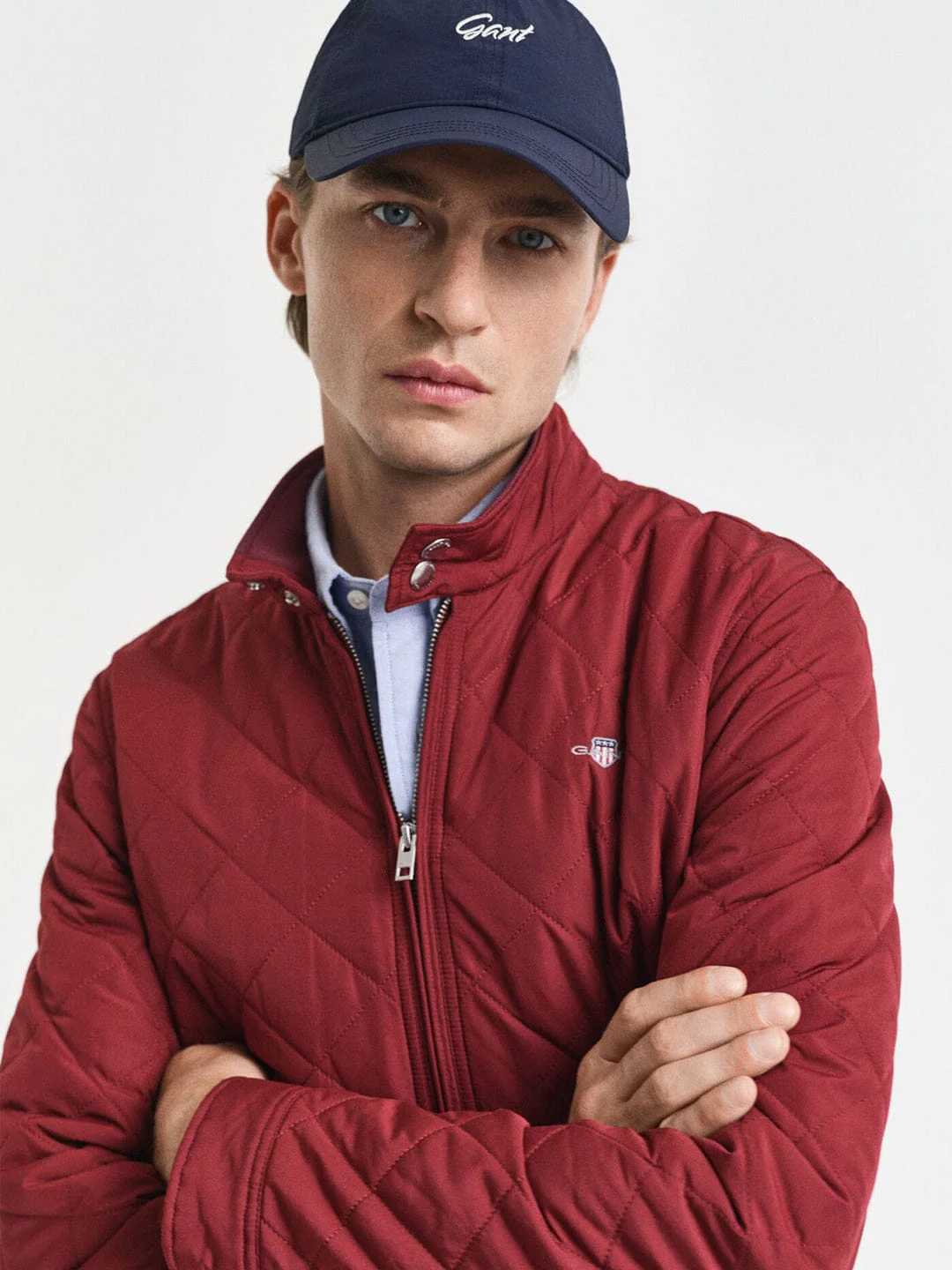Gant Men Red Solid Collar Jacket - Image 2