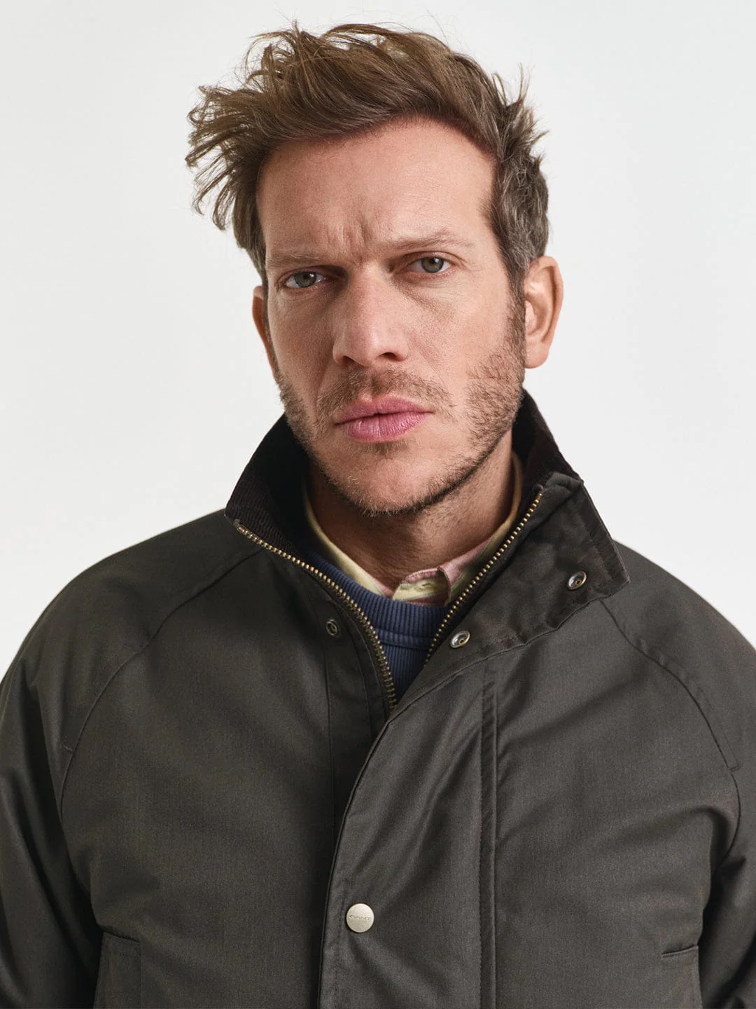 Gant Men Green Solid Collar Jacket - Image 2