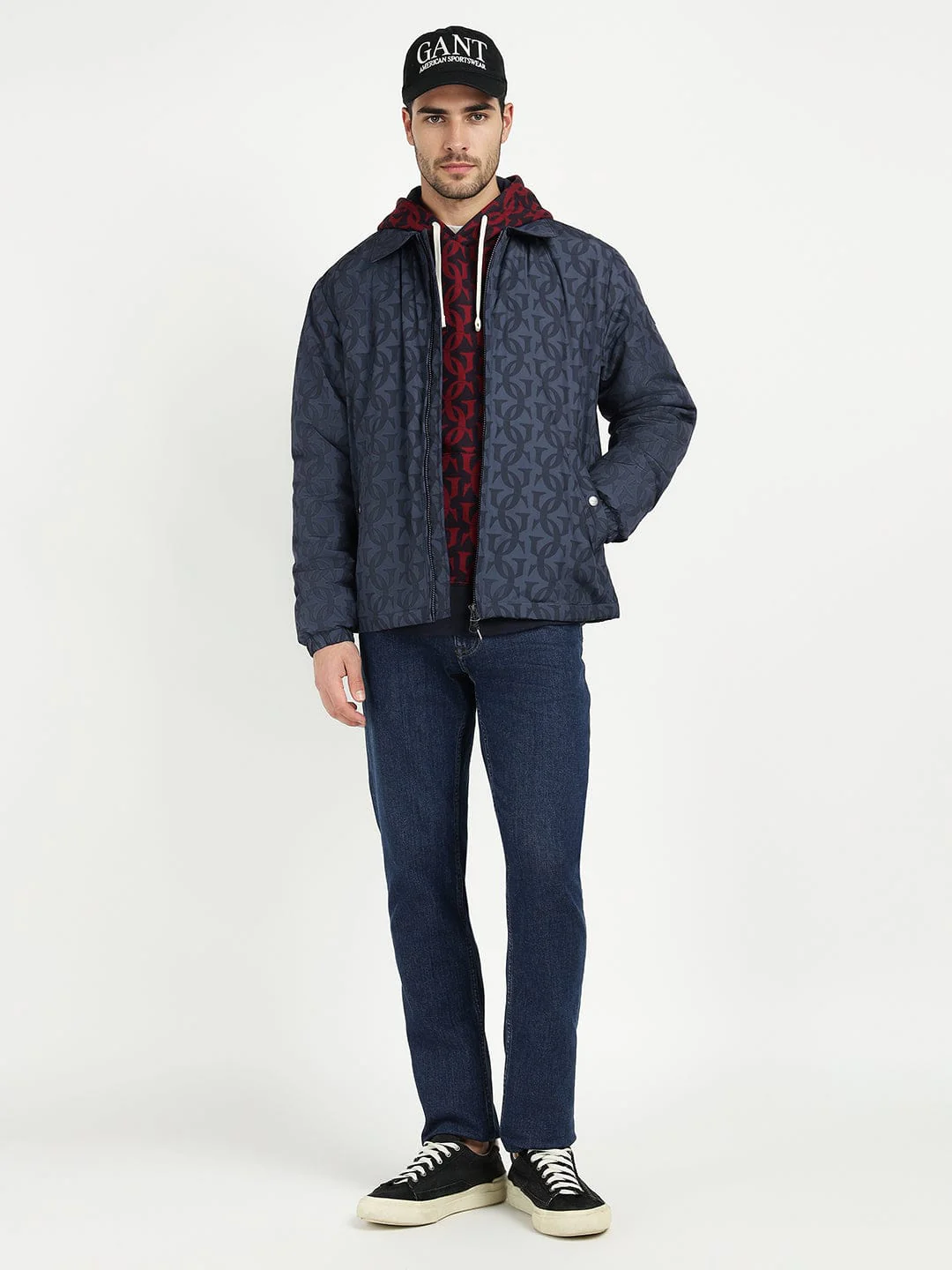 Gant Men Blue Solid Collar Jacket - Image 2
