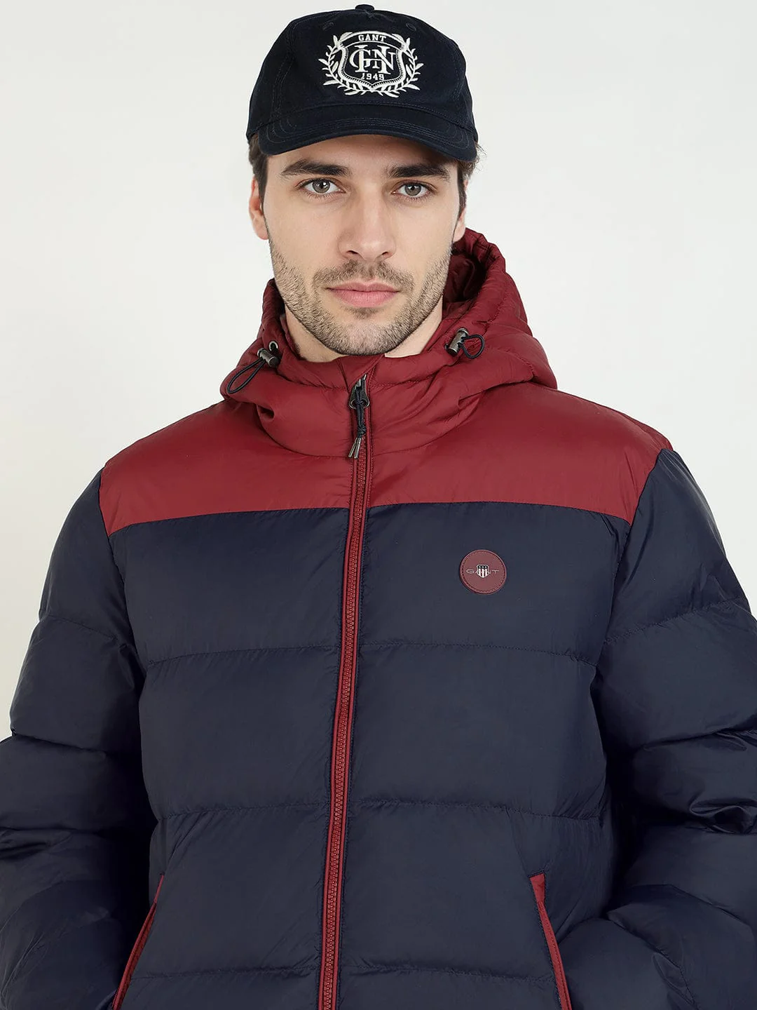 Gant Men Blue Coloublocked Collar Jacket - Image 4