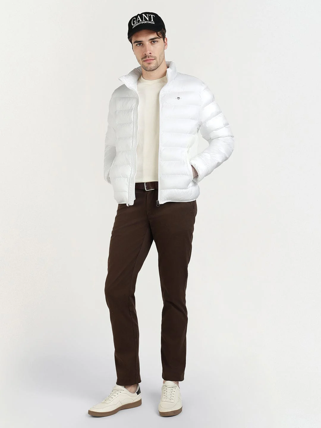 Gant Men White Solid Collar Jacket - Image 2