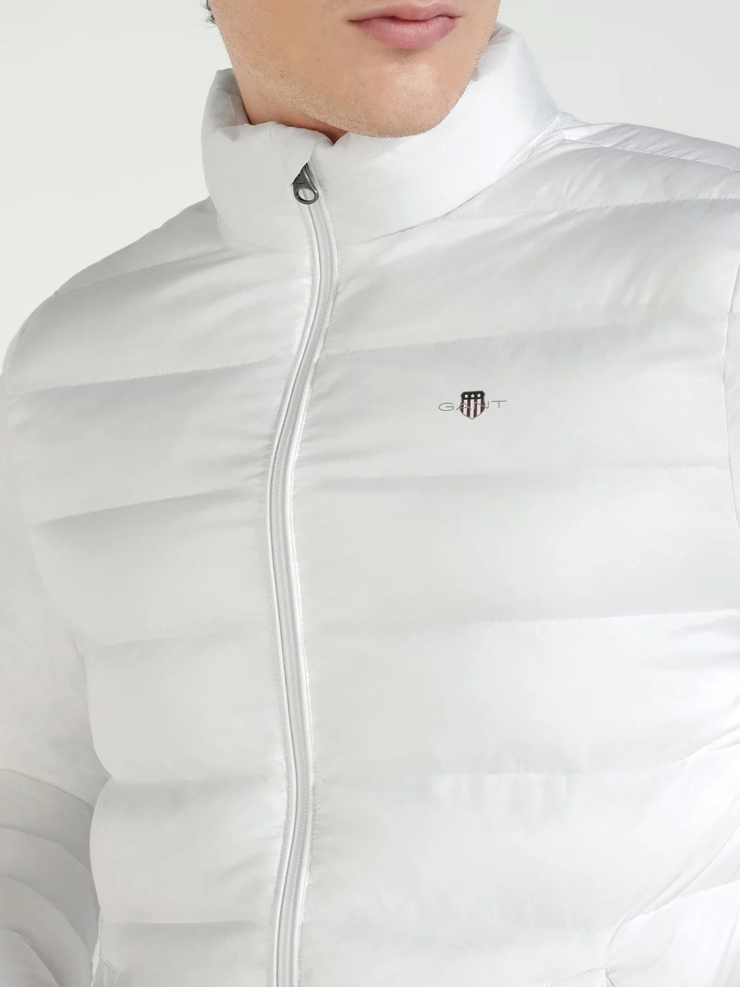 Gant Men White Solid Collar Jacket - Image 5