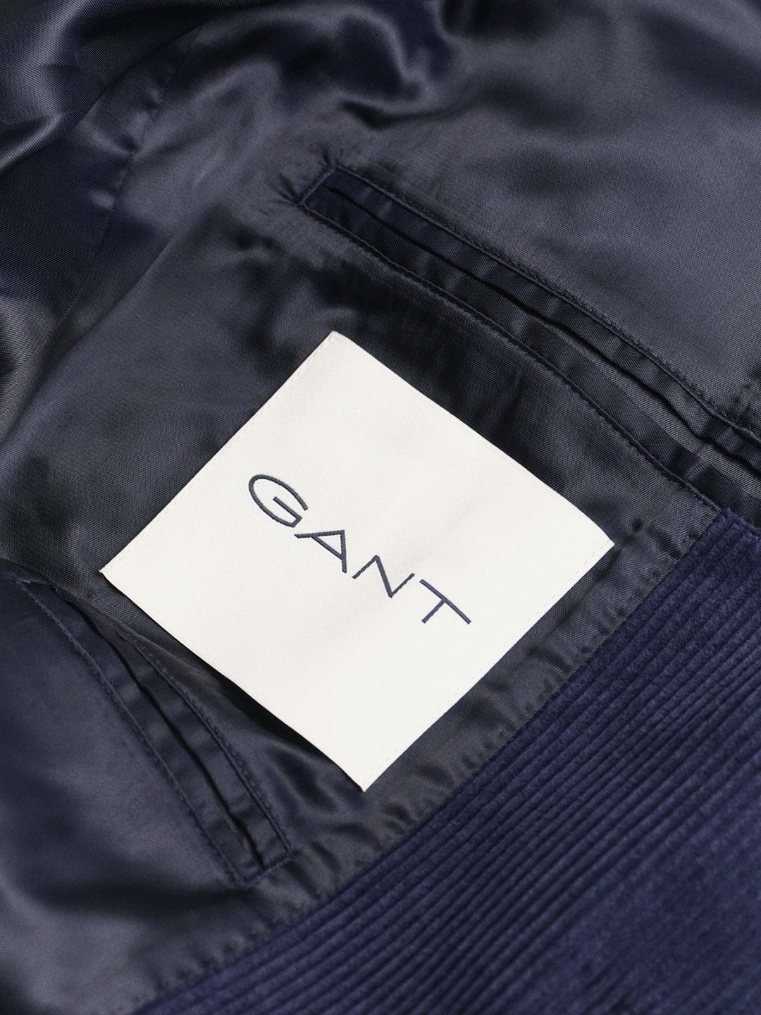 Gant Men Blue Solid Collar Blazer - Image 3