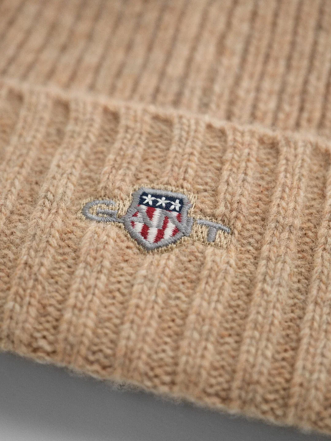 Gant Men Khaki Solid Beanies - Image 2
