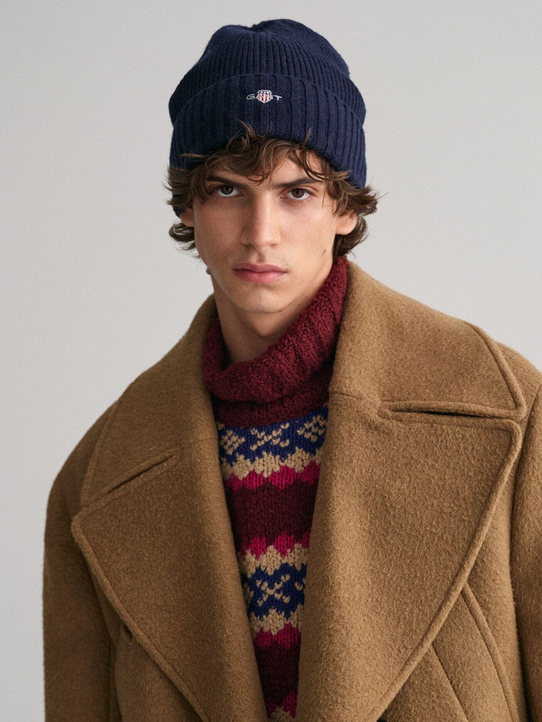 Gant Men Blue Solid Beanies - Image 2