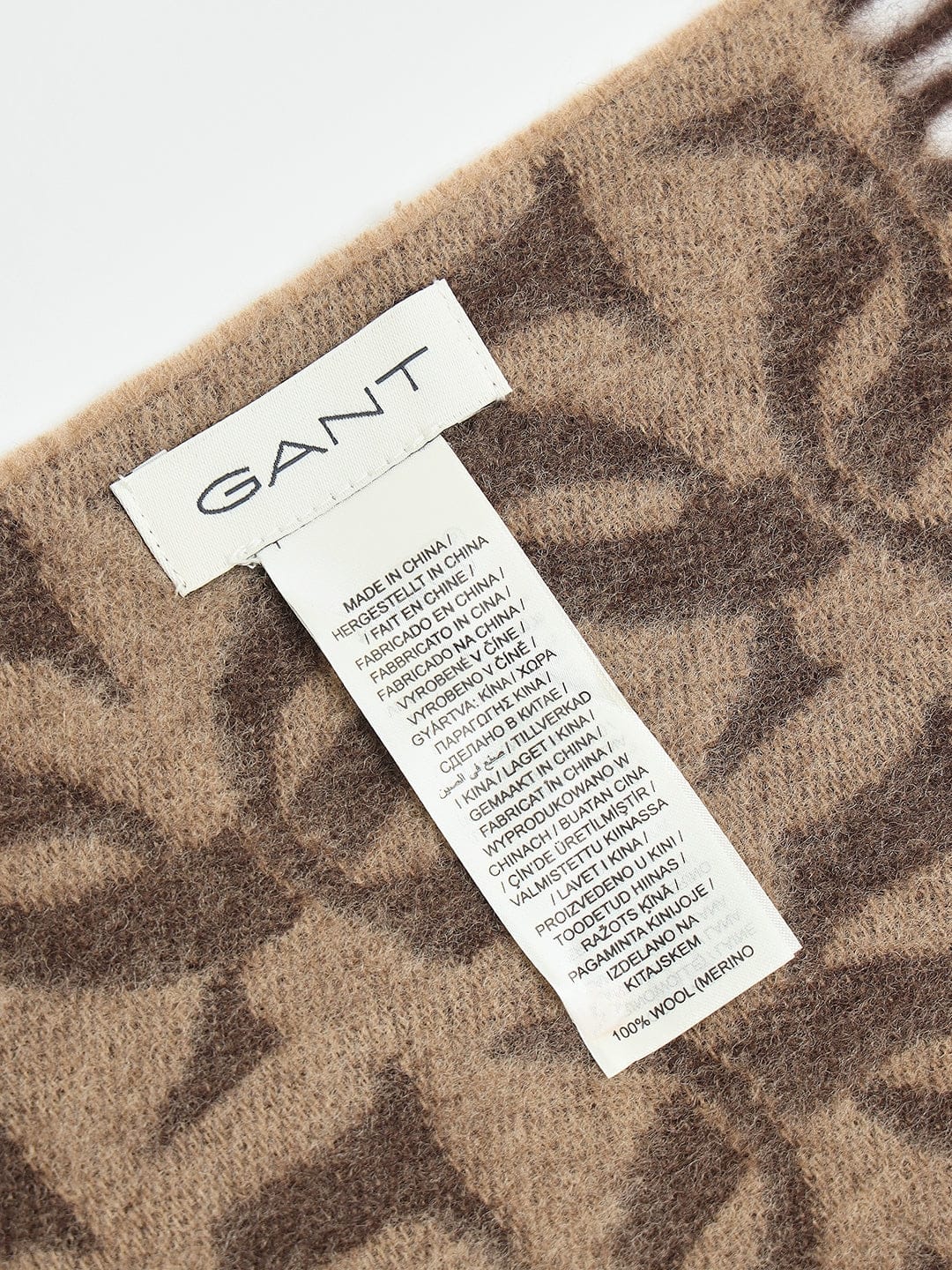 Gant Men Brown Printed Scarf - Image 4