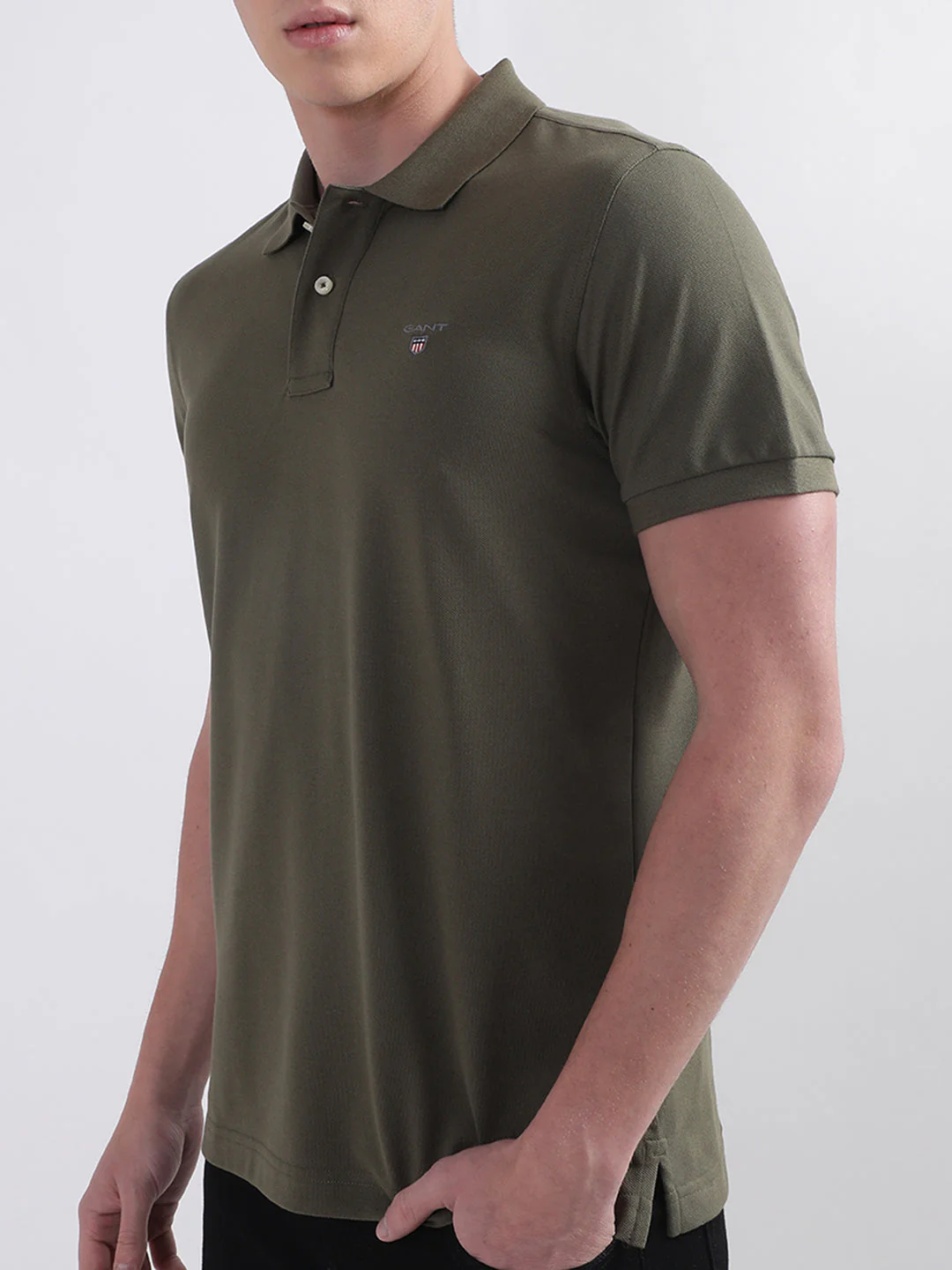 Gant Green Original Rugger Regular Fit Pique Polo Tshirt - Image 3
